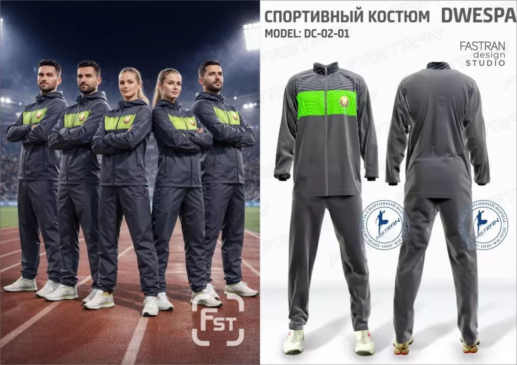 Ветрозащитный однотонный костюм модель DC-02-01